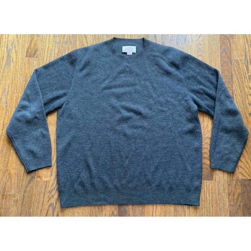 Filson Sweater Mens Size XL 100% Wool Lightweight Crewneck Charcoal Gray